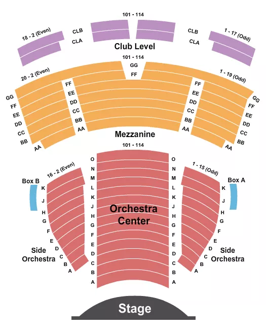 ENDSTAGE 2 Seating Map Seating Chart