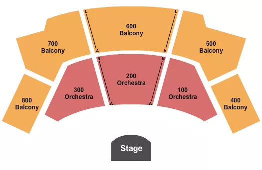 ENDSTAGE NO FLOOR Seating Map Seating Chart