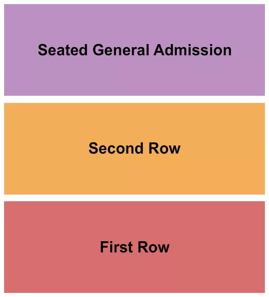 1ST ROW 2ND ROW GA Seating Map Seating Chart