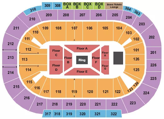 BOXING 2 Seating Map Seating Chart
