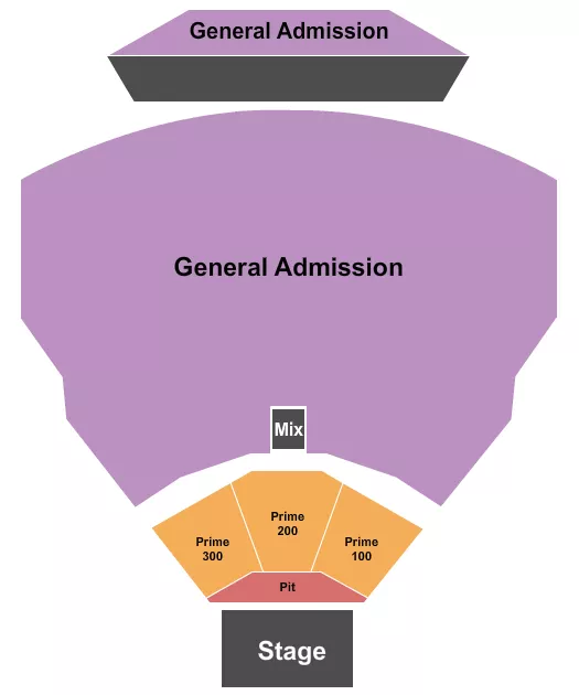 END STAGE GA Seating Map Seating Chart