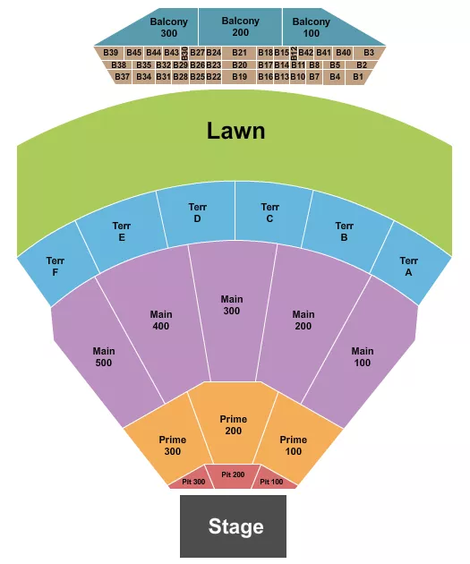 END STAGE Seating Map Seating Chart