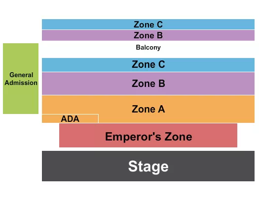 EMPIRE STRIPS BACK Seating Map Seating Chart