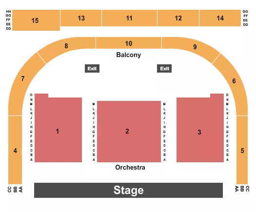 ENDSTAGE 2 Seating Map Seating Chart