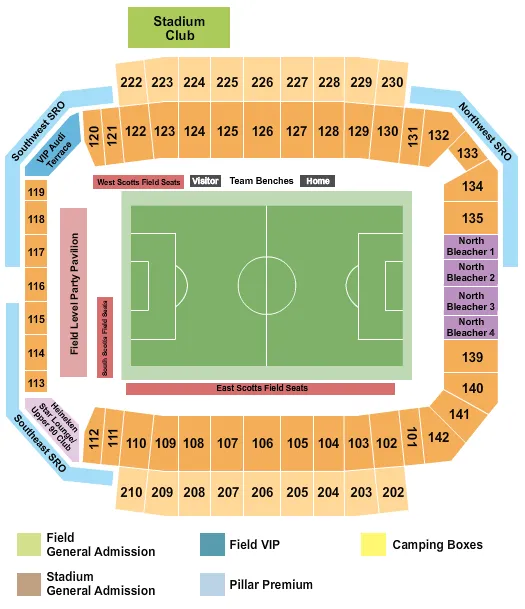 SOCCER Seating Map Seating Chart