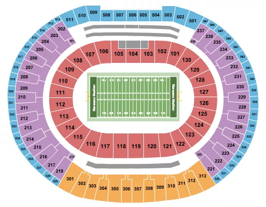 FOOTBALL Seating Map Seating Chart