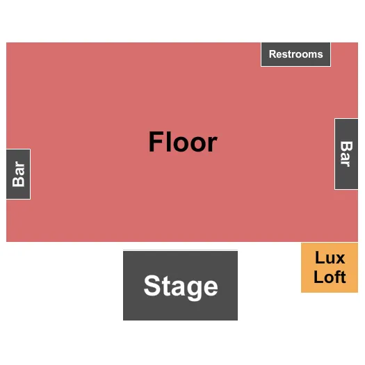 GA FLOOR LUX LOFT Seating Map Seating Chart