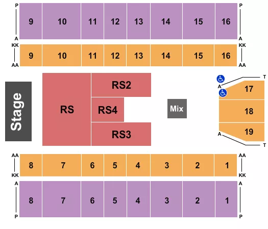 ENDSTAGE 4 RS RS3 Seating Map Seating Chart
