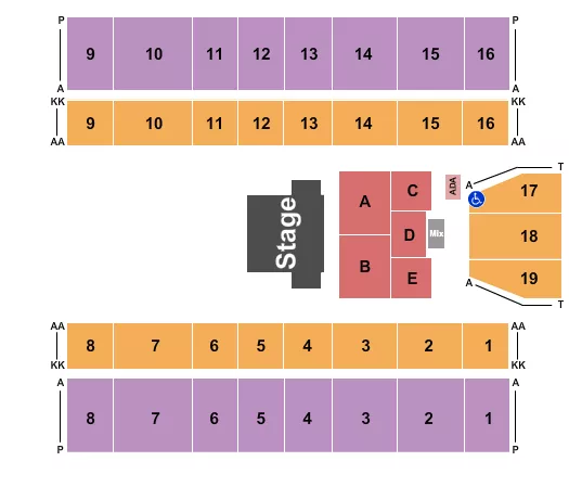 HALFHOUSE 2 Seating Map Seating Chart