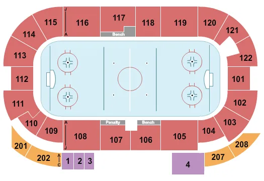 HOCKEY Seating Map Seating Chart