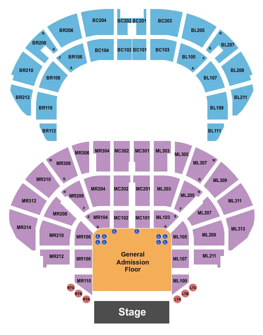 ENDSTAGE GA FLOOR 2 Seating Map Seating Chart