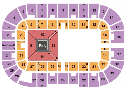 BOXING Seating Map Seating Chart