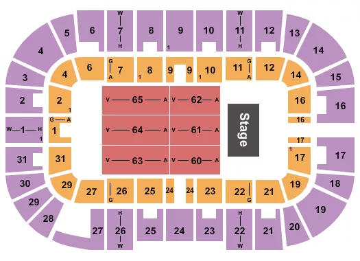 ENDSTAGE 3 Seating Map Seating Chart