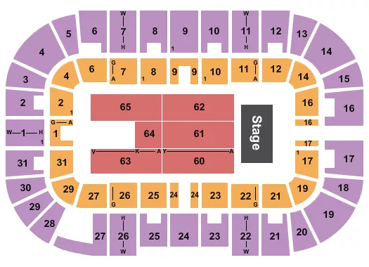 ENDSTAGE Seating Map Seating Chart