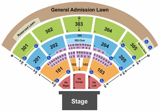 END STAGE Seating Map Seating Chart