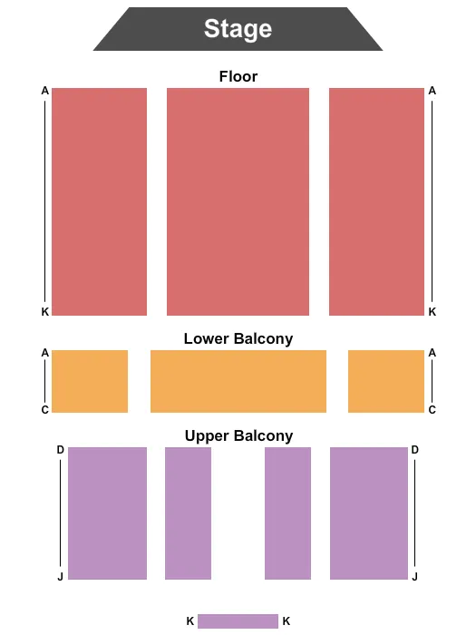END STAGE Seating Map Seating Chart