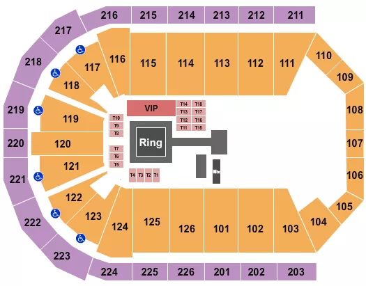 BARE KNUCKLE FIGHTING Seating Map Seating Chart
