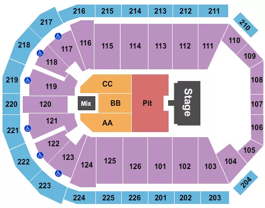 BILLY STRINGS Seating Map Seating Chart