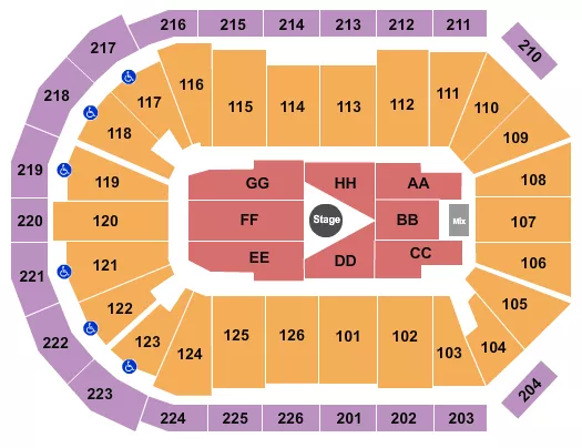 CENTER STAGE 2 Seating Map Seating Chart