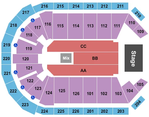 ENDSTAGE 2 Seating Map Seating Chart