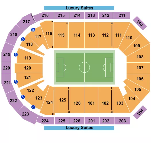 FOOTBALL INDOOR Seating Map Seating Chart