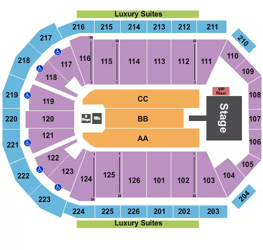 ICE CUBE Seating Map Seating Chart