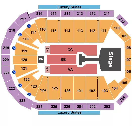 JONAS BROTHERS Seating Map Seating Chart