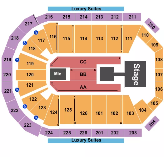 PESO PLUMA Seating Map Seating Chart