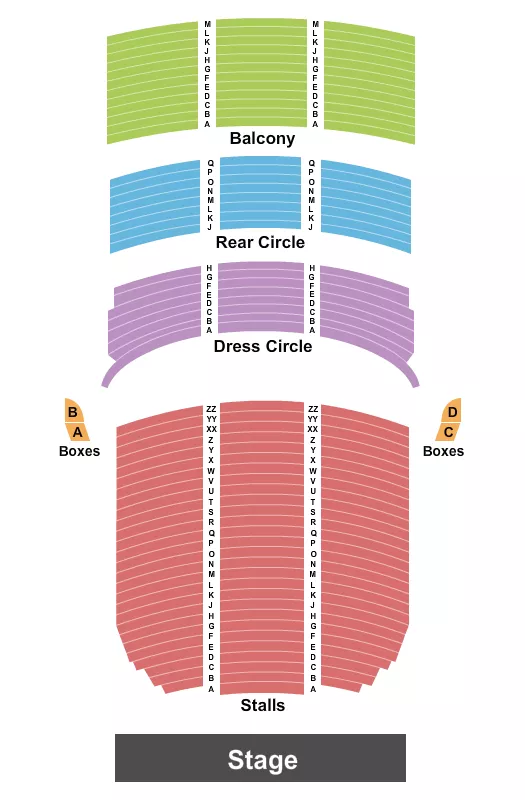 END STAGE Seating Map Seating Chart