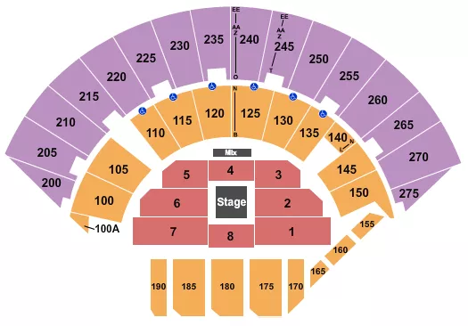 CENTER STAGE Seating Map Seating Chart