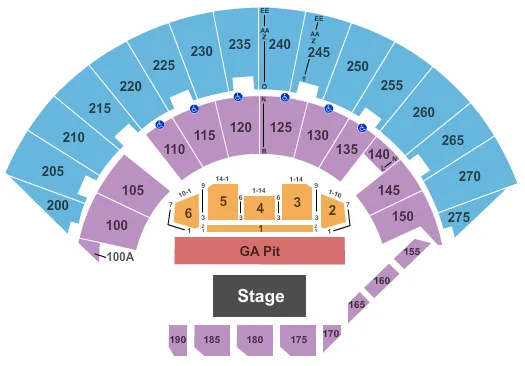 CONCERT GA PIT Seating Map Seating Chart