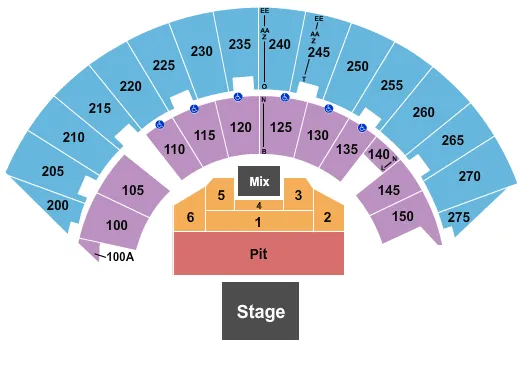 CONCERT GA PIT 2 Seating Map Seating Chart