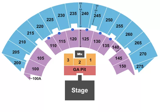 CONCERT GA PIT 3 Seating Map Seating Chart