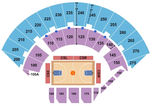 HARLEM GLOBETROTTERS Seating Map Seating Chart