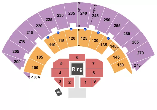 WWE Seating Map Seating Chart
