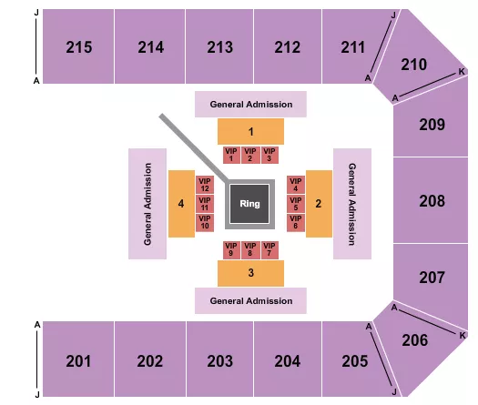 ENDSTAGE 4 Seating Map Seating Chart