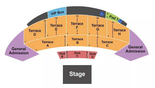 LITTLE RIVER BAND Seating Map Seating Chart