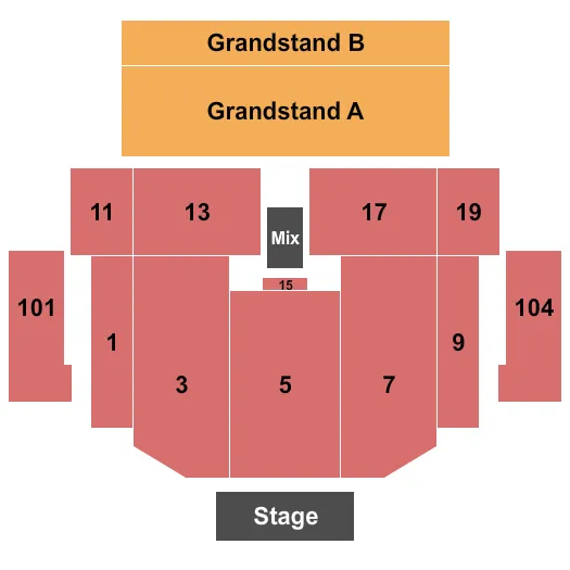 END STAGE Seating Map Seating Chart