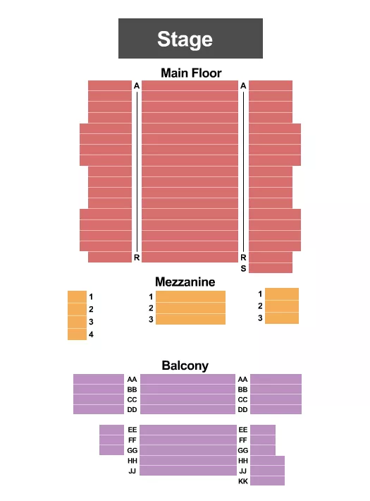 END STAGE Seating Map Seating Chart