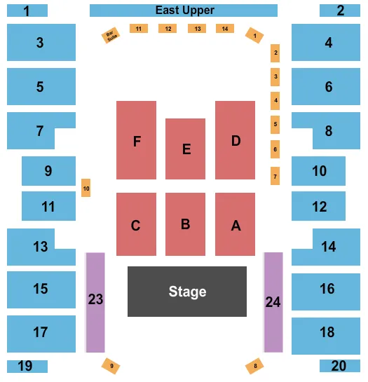 ENDSTAGE 2 Seating Map Seating Chart