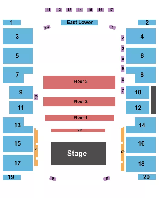TRAVIS TRITT Seating Map Seating Chart