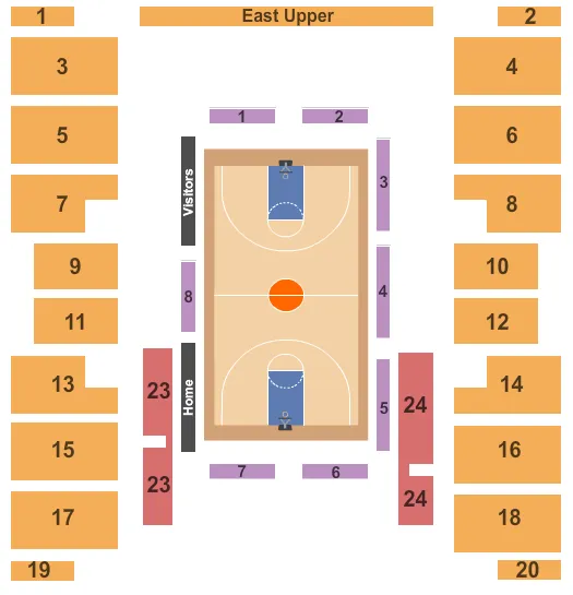 BASKETBALL Seating Map Seating Chart
