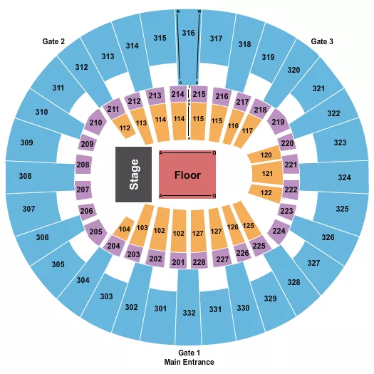 ENDSTAGE RSVD FLOOR Seating Map Seating Chart