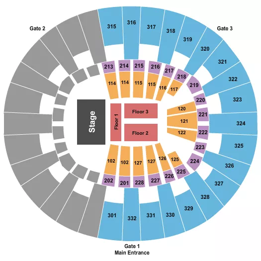 ENDSTAGE Seating Map Seating Chart