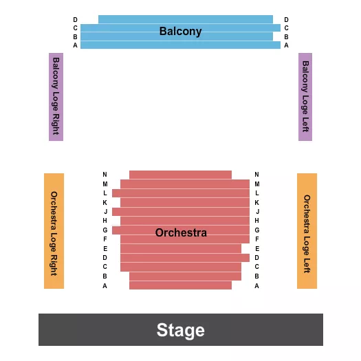 END STAGE Seating Map Seating Chart