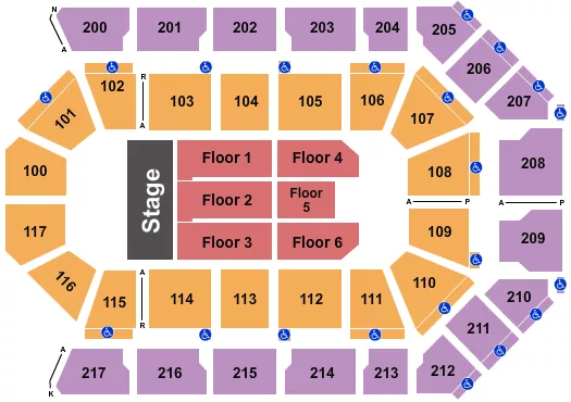 ENDSTAGE 2 Seating Map Seating Chart