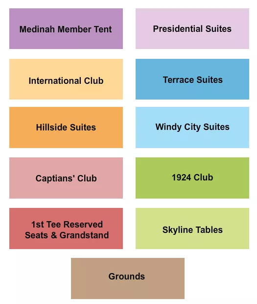 GOLF Seating Map Seating Chart