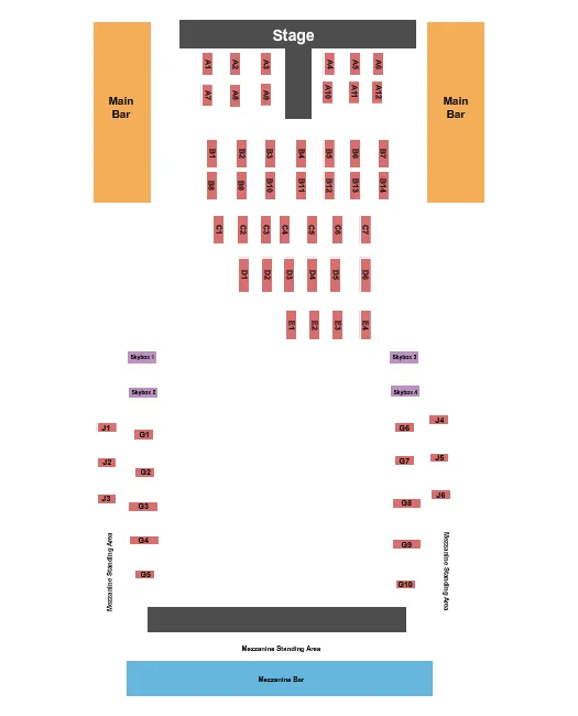 ENDSTAGE Seating Map Seating Chart