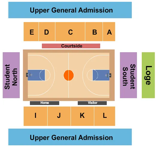 BASKETBALL Seating Map Seating Chart