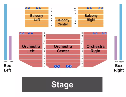 END STAGE Seating Map Seating Chart